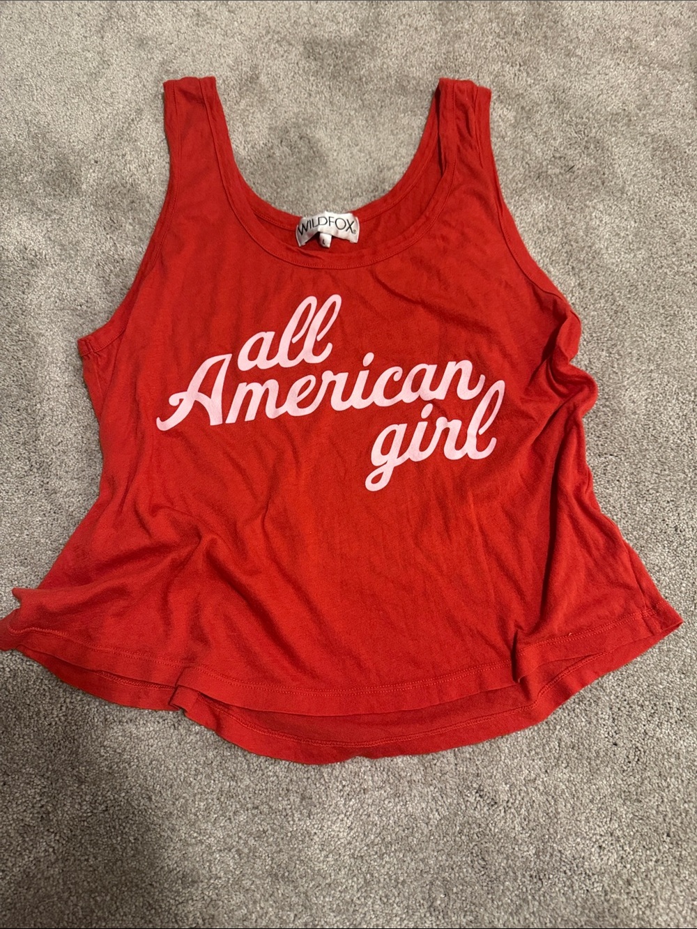 Wildfox Red "All American Girl" Graphic Tank